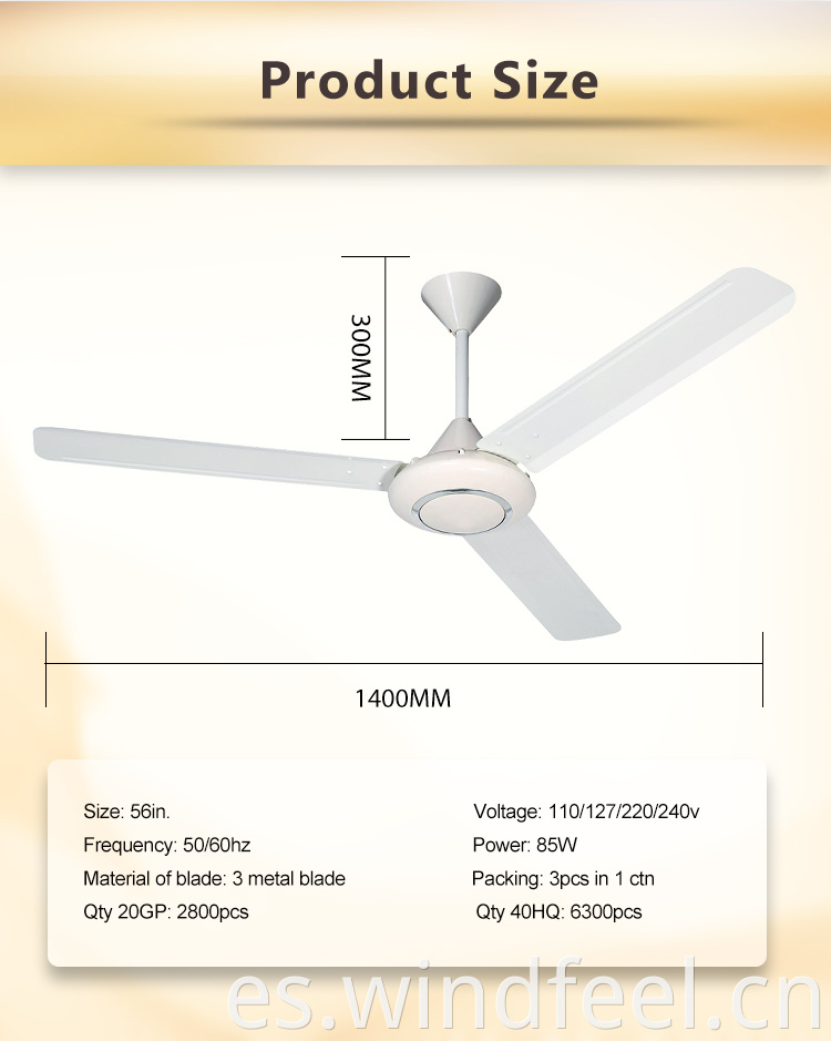 Ventilador de techo industrial eléctrico KDK de 48 "/ 56 pulgadas 1400 mm NUEVO con certificado CE / CE / SASO para Omán, Irak, Dubai, África, Tanzania